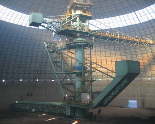 Kružni slagač i uređaj za ponovno slaganje sa gornje strane